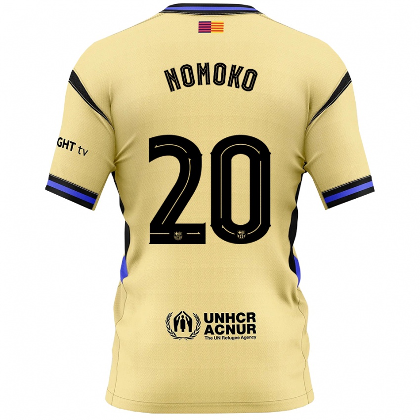 ילדים Sama Nomoko #20 צהוב שחור הרחק ג'רזי 2025/26 חולצה קצרה