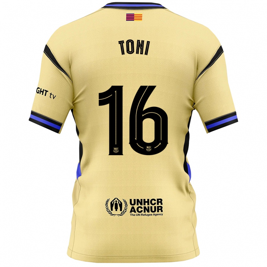 ילדים Toni Fernández #16 צהוב שחור הרחק ג'רזי 2025/26 חולצה קצרה