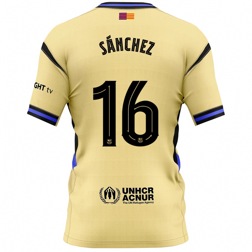 ילדים אדוארדו סאנצ'ס למדריד #16 צהוב שחור הרחק ג'רזי 2025/26 חולצה קצרה
