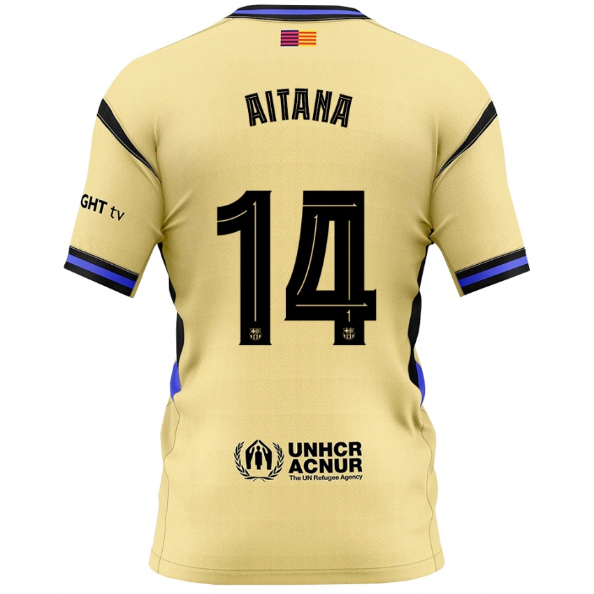 ילדים אייטנה בונמטי #14 צהוב שחור הרחק ג'רזי 2025/26 חולצה קצרה