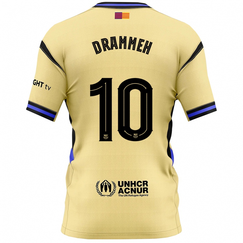 ילדים Alieu Drammeh #10 צהוב שחור הרחק ג'רזי 2025/26 חולצה קצרה