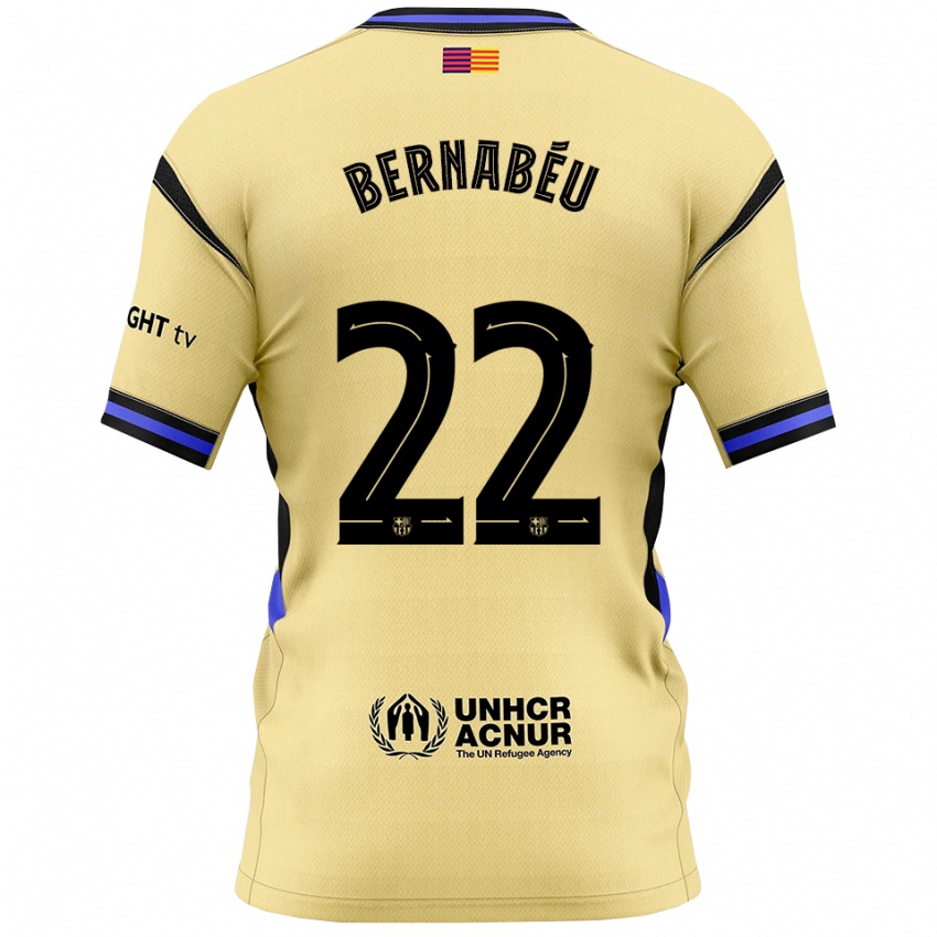 ילדים Pol Bernabéu #22 צהוב שחור הרחק ג'רזי 2025/26 חולצה קצרה