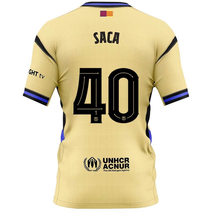 ילדים ליאו סאקה #40 צהוב שחור הרחק ג'רזי 2025/26 חולצה קצרה