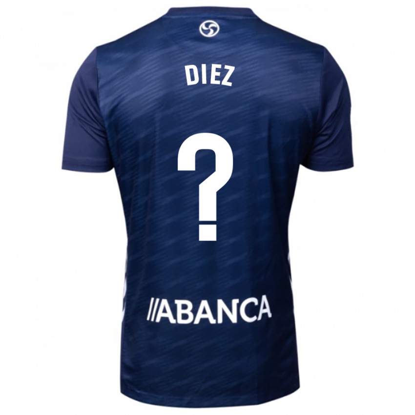 ילדים Sergio Diez #0 כחול נייבי לבן הרחק ג'רזי 2025/26 חולצה קצרה