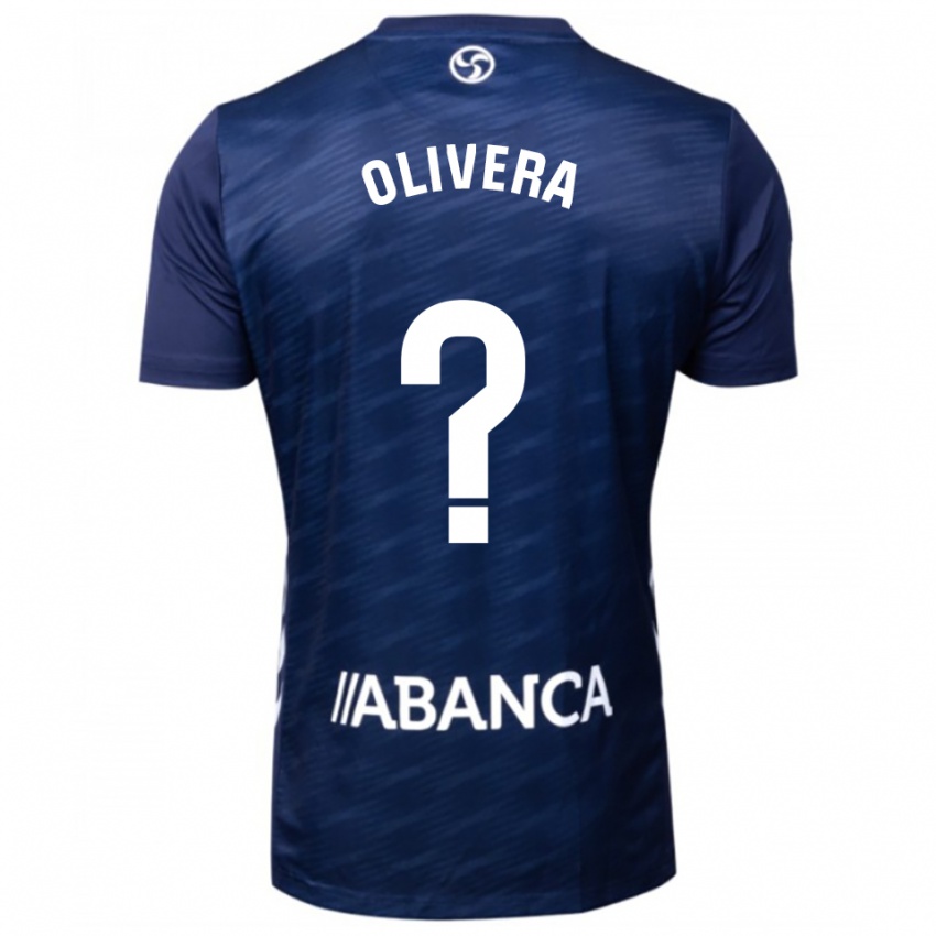 ילדים Nacho Olivera #0 כחול נייבי לבן הרחק ג'רזי 2025/26 חולצה קצרה