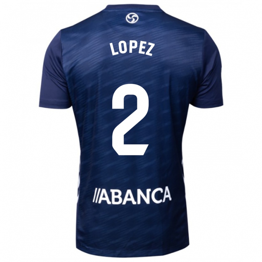ילדים איבן לופז #2 כחול נייבי לבן הרחק ג'רזי 2025/26 חולצה קצרה