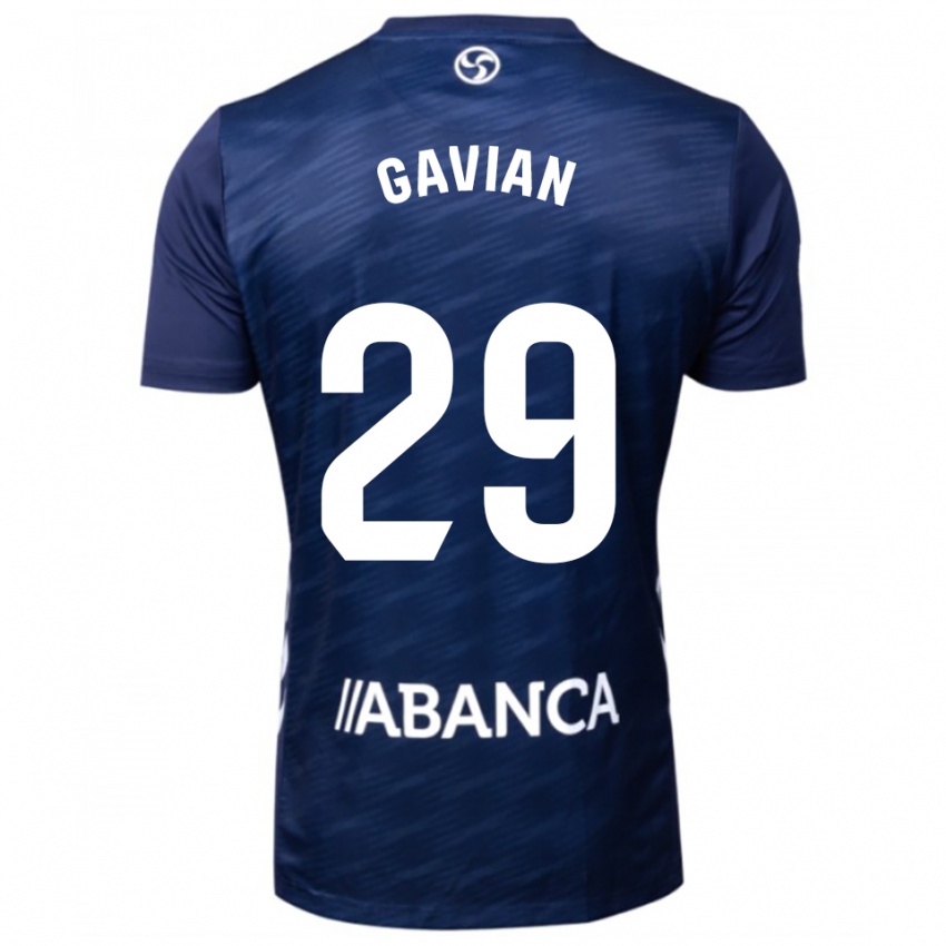 ילדים פאבלו גביאן אלונסו #29 כחול נייבי לבן הרחק ג'רזי 2025/26 חולצה קצרה