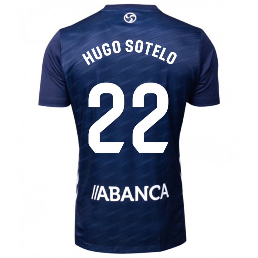 ילדים הוגו סוטלו #22 כחול נייבי לבן הרחק ג'רזי 2025/26 חולצה קצרה