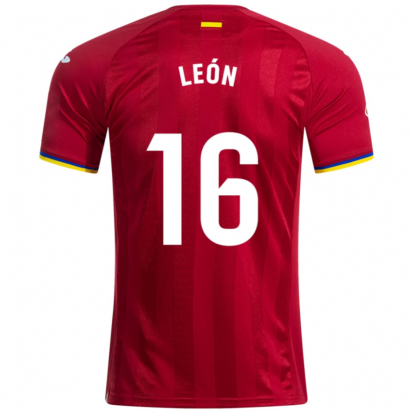 ילדים Carlos León #16 אדום צהוב כחול הרחק ג'רזי 2025/26 חולצה קצרה