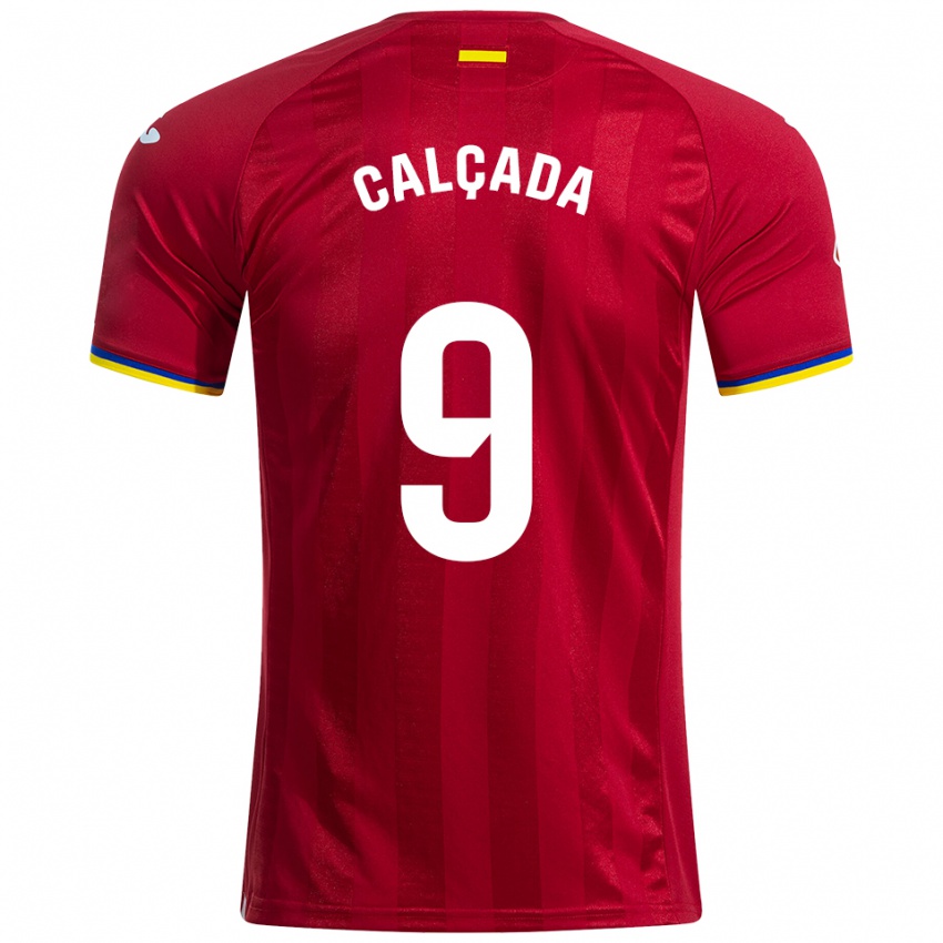 ילדים Gonzalo Calçada #9 אדום צהוב כחול הרחק ג'רזי 2025/26 חולצה קצרה