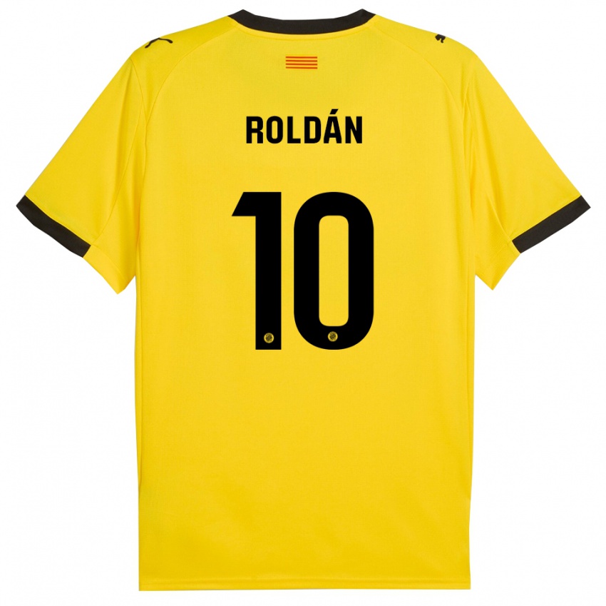 ילדים Marcos Roldán #10 צהוב שחור הרחק ג'רזי 2025/26 חולצה קצרה