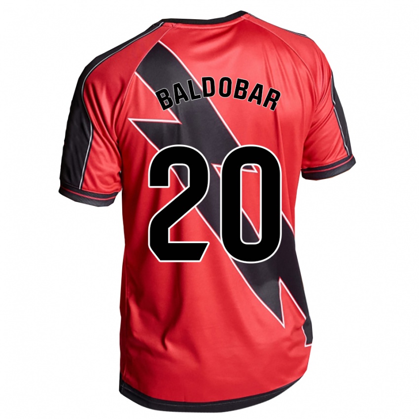ילדים Javi Baldobar #20 אדום שחור הרחק ג'רזי 2025/26 חולצה קצרה