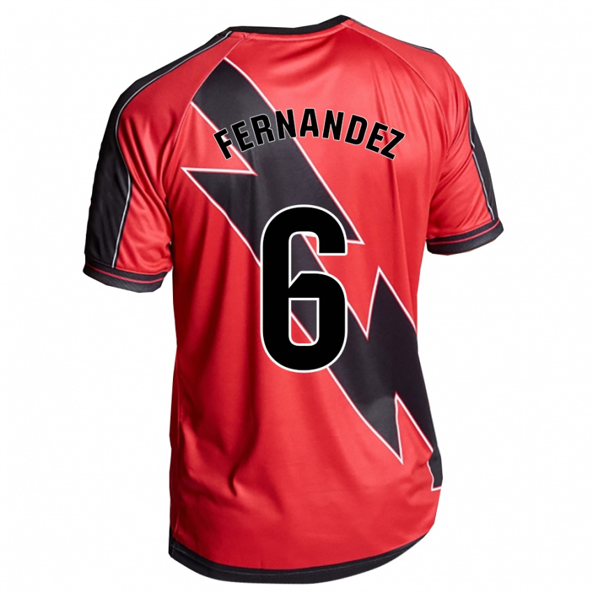 ילדים Paula Fernández #6 אדום שחור הרחק ג'רזי 2025/26 חולצה קצרה