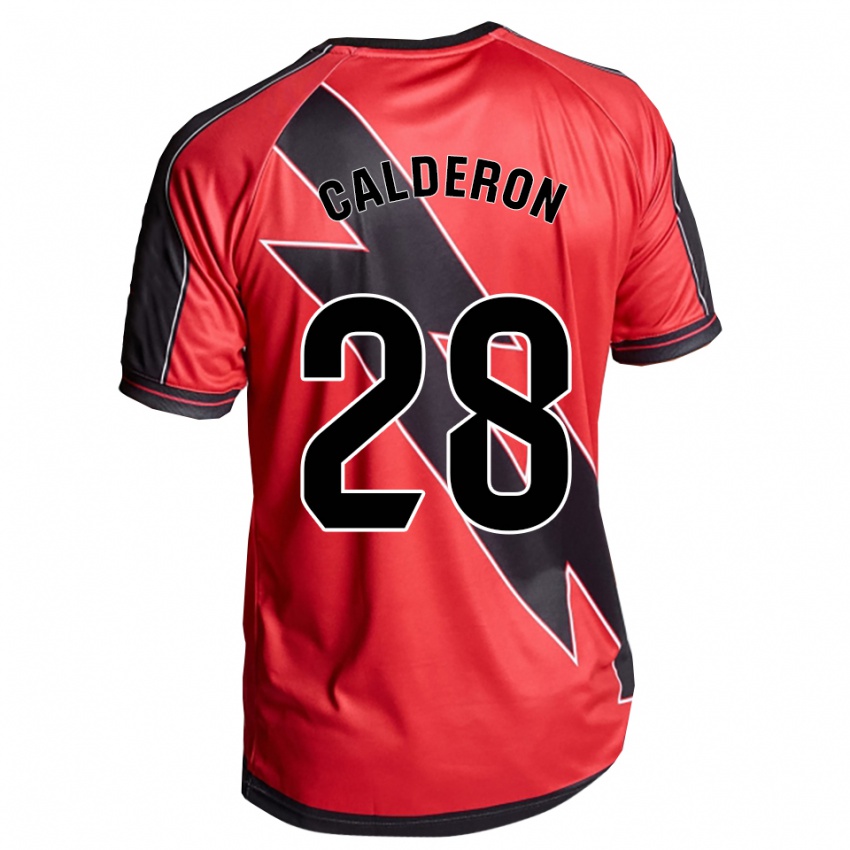 ילדים Esther Calderón #28 אדום שחור הרחק ג'רזי 2025/26 חולצה קצרה