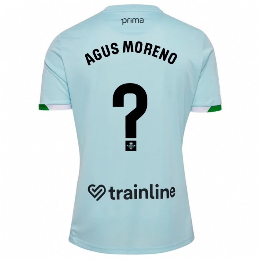 ילדים אגוס מורנו #0 תכלת ירוק הרחק ג'רזי 2025/26 חולצה קצרה