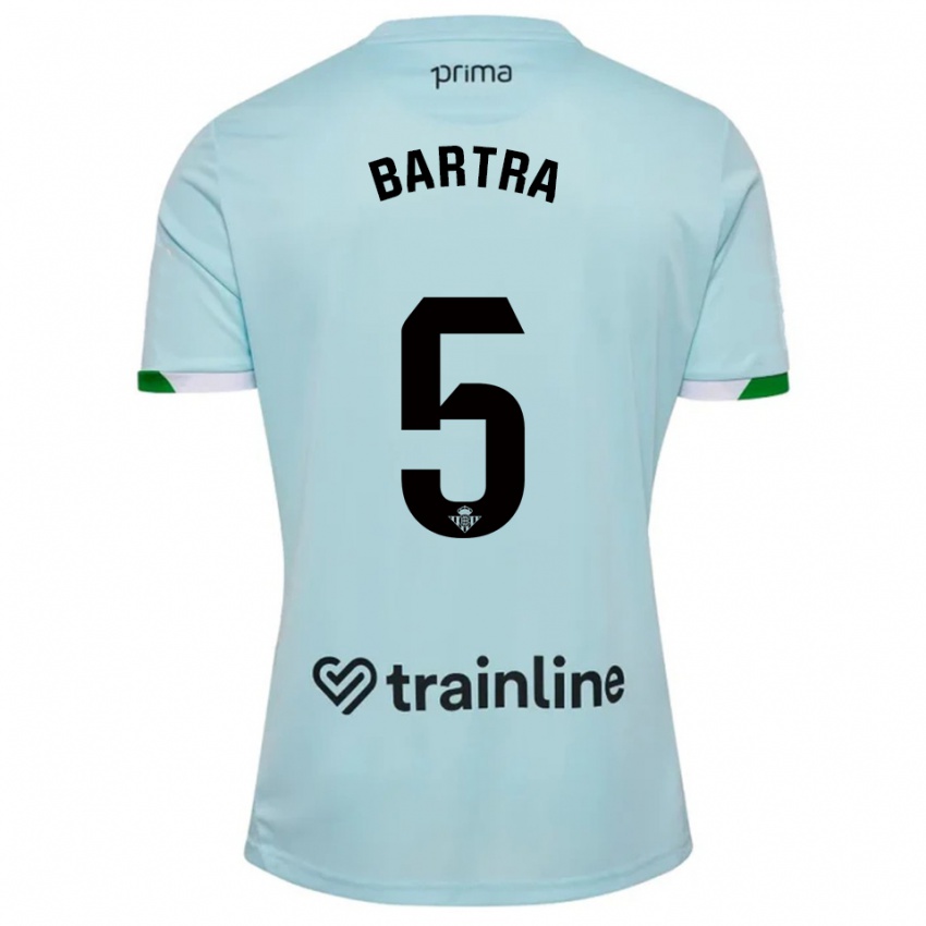 ילדים מארק ברטרה #5 תכלת ירוק הרחק ג'רזי 2025/26 חולצה קצרה