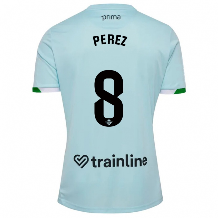 ילדים דני פרס #8 תכלת ירוק הרחק ג'רזי 2025/26 חולצה קצרה