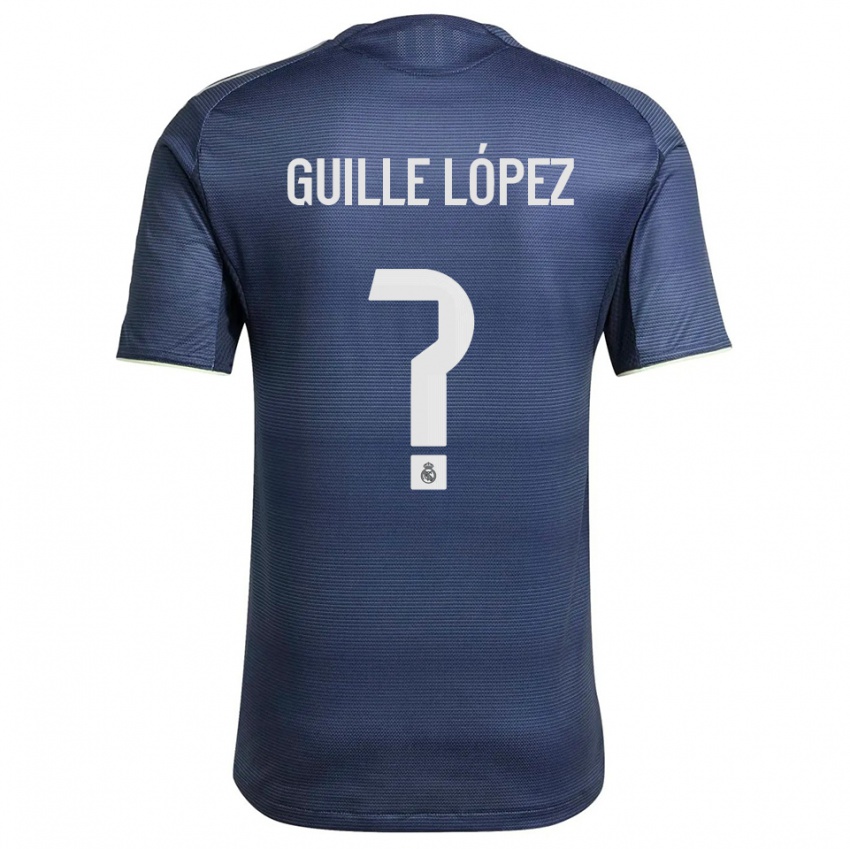 ילדים Guille López #0 כחול נייבי כסוף הרחק ג'רזי 2025/26 חולצה קצרה