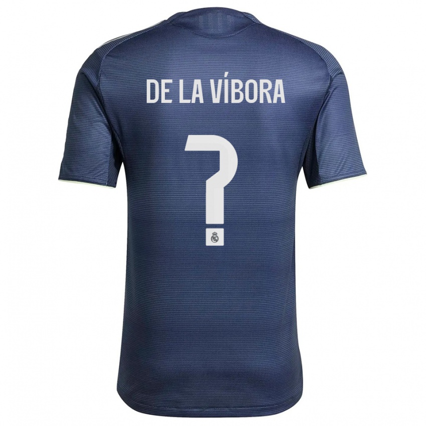 ילדים David De La Víbora #0 כחול נייבי כסוף הרחק ג'רזי 2025/26 חולצה קצרה