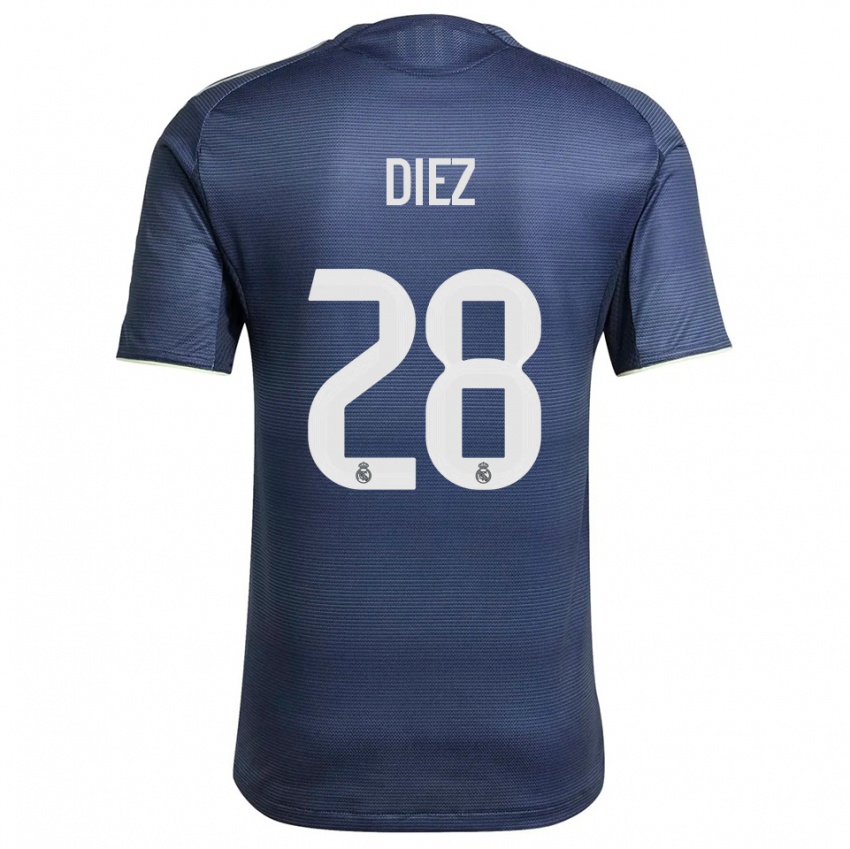 ילדים Carlos Diez #28 כחול נייבי כסוף הרחק ג'רזי 2025/26 חולצה קצרה