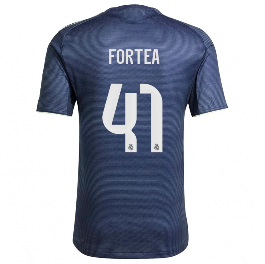 ילדים ז'סוס פורטה #41 כחול נייבי כסוף הרחק ג'רזי 2025/26 חולצה קצרה