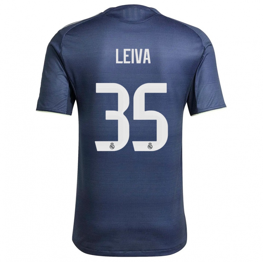 ילדים אלברו לייבה אלמני #35 כחול נייבי כסוף הרחק ג'רזי 2025/26 חולצה קצרה