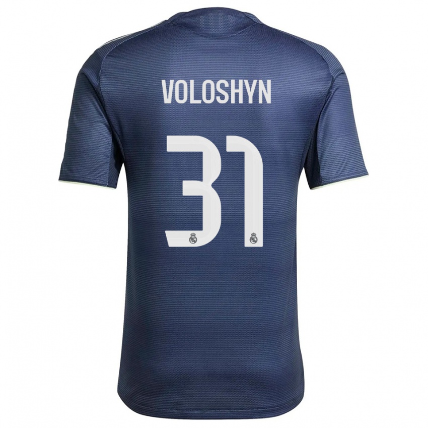 ילדים Ilya Voloshyn #31 כחול נייבי כסוף הרחק ג'רזי 2025/26 חולצה קצרה