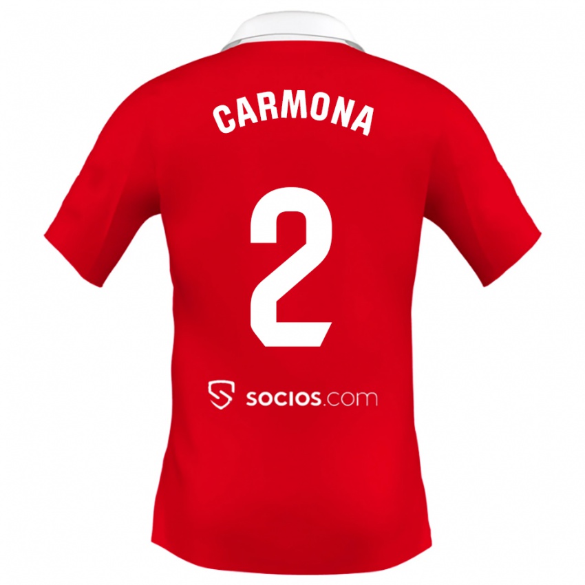 ילדים חוסה אנחל קרמונה #2 אדום לבן אפור הרחק ג'רזי 2025/26 חולצה קצרה