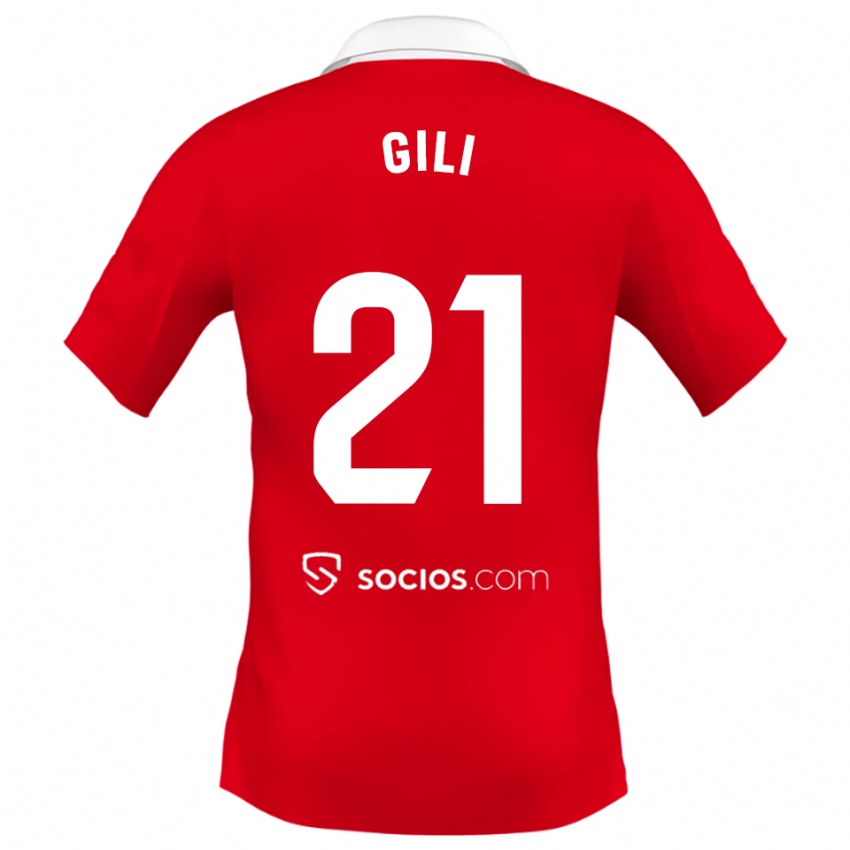 ילדים ג׳מה גילי #21 אדום לבן אפור הרחק ג'רזי 2025/26 חולצה קצרה