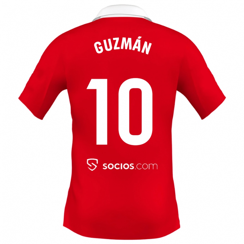 ילדים Gonzalo Guzmán #10 אדום לבן אפור הרחק ג'רזי 2025/26 חולצה קצרה