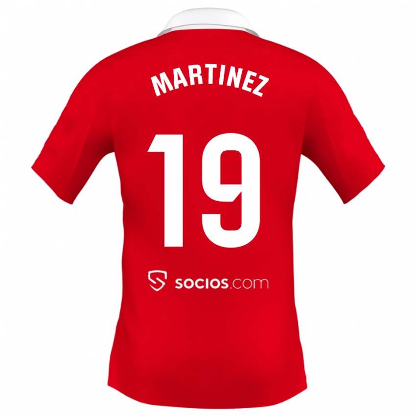 ילדים גברי מרטינס #19 אדום לבן אפור הרחק ג'רזי 2025/26 חולצה קצרה