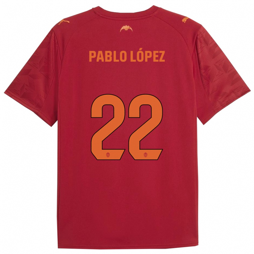 ילדים Pablo López #22 אדום כתום הרחק ג'רזי 2025/26 חולצה קצרה