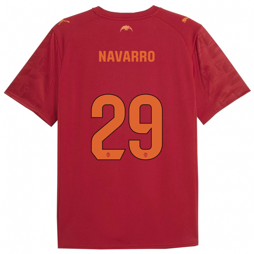 ילדים מרקוס נבארו #29 אדום כתום הרחק ג'רזי 2025/26 חולצה קצרה