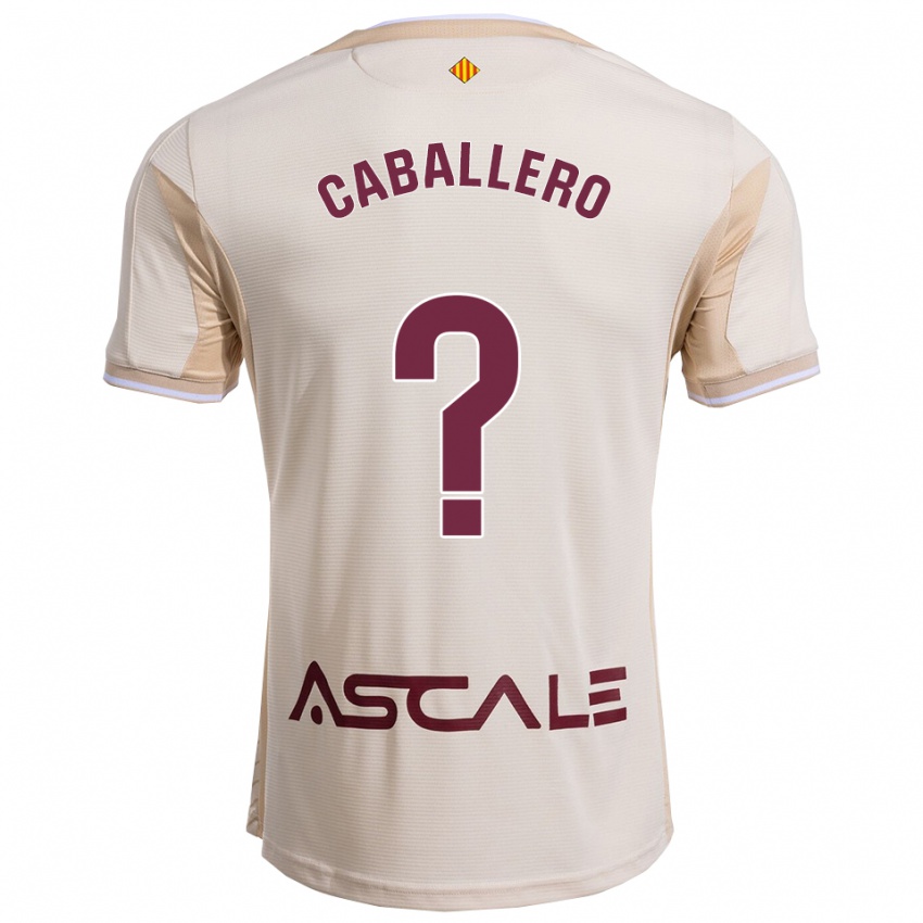 ילדים Jesús Caballero #0 לבן שמנת בורדו הרחק ג'רזי 2025/26 חולצה קצרה