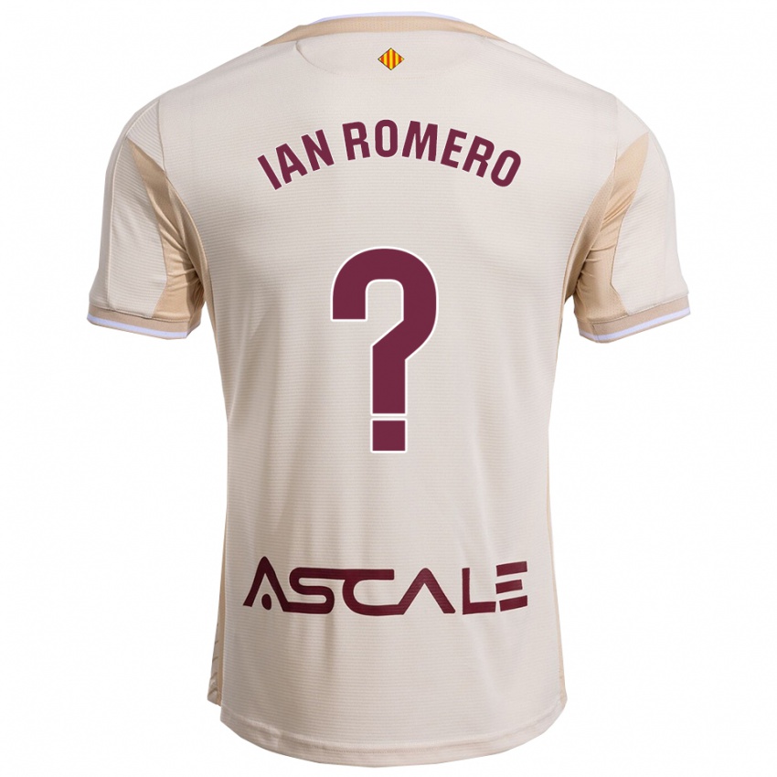 ילדים Ian Romero #0 לבן שמנת בורדו הרחק ג'רזי 2025/26 חולצה קצרה