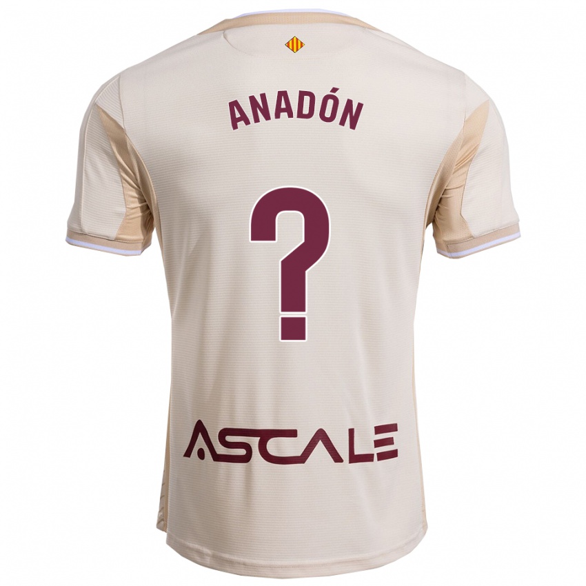 ילדים Guillermo Anadón #0 לבן שמנת בורדו הרחק ג'רזי 2025/26 חולצה קצרה
