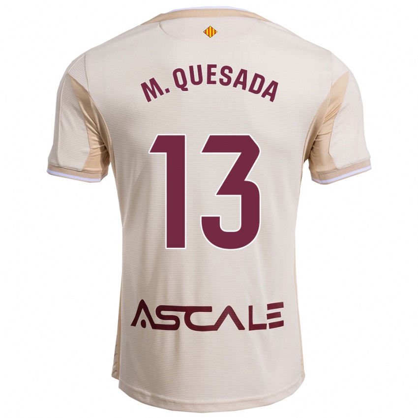 ילדים Montserrat Quesada Carrasco #13 לבן שמנת בורדו הרחק ג'רזי 2025/26 חולצה קצרה