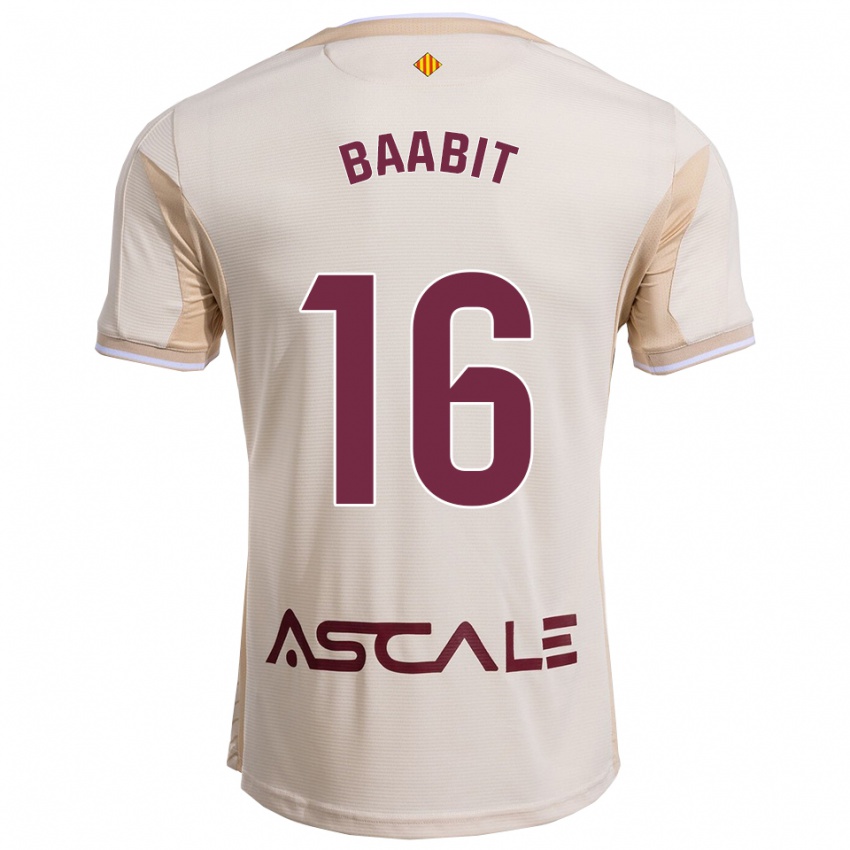 ילדים Adam Baabit #16 לבן שמנת בורדו הרחק ג'רזי 2025/26 חולצה קצרה