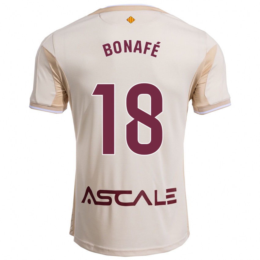 ילדים César Bonafé #18 לבן שמנת בורדו הרחק ג'רזי 2025/26 חולצה קצרה