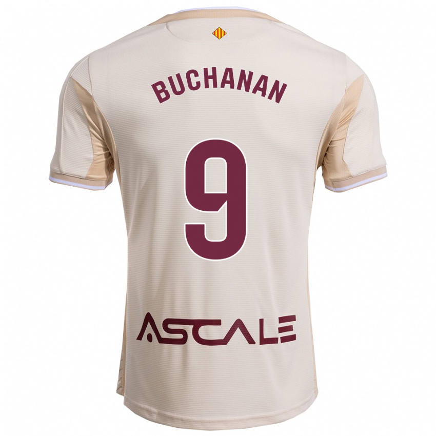 ילדים טייג'ון ביוקנן #9 לבן שמנת בורדו הרחק ג'רזי 2025/26 חולצה קצרה