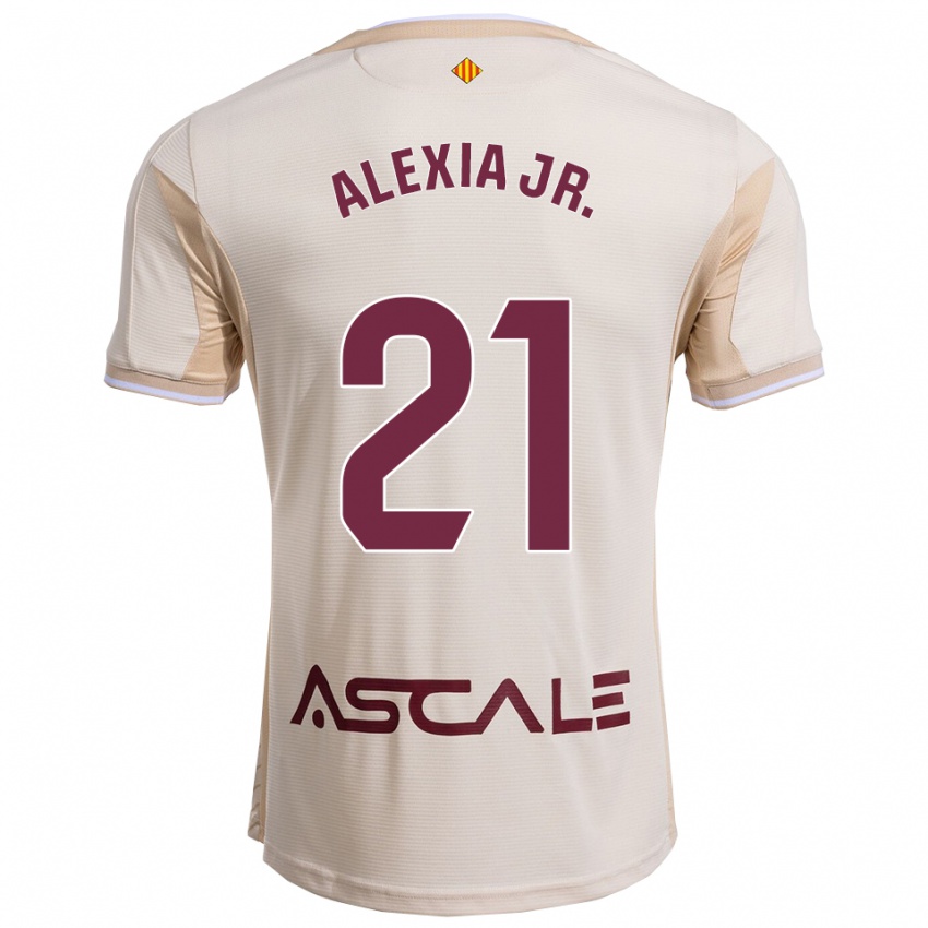 ילדים אלקסיה בלנקו לאקונו #21 לבן שמנת בורדו הרחק ג'רזי 2025/26 חולצה קצרה