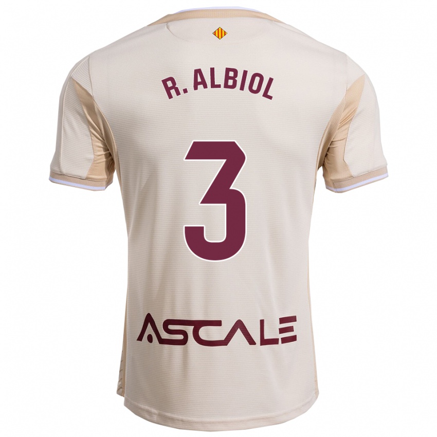 ילדים ראול אלביול #3 לבן שמנת בורדו הרחק ג'רזי 2025/26 חולצה קצרה