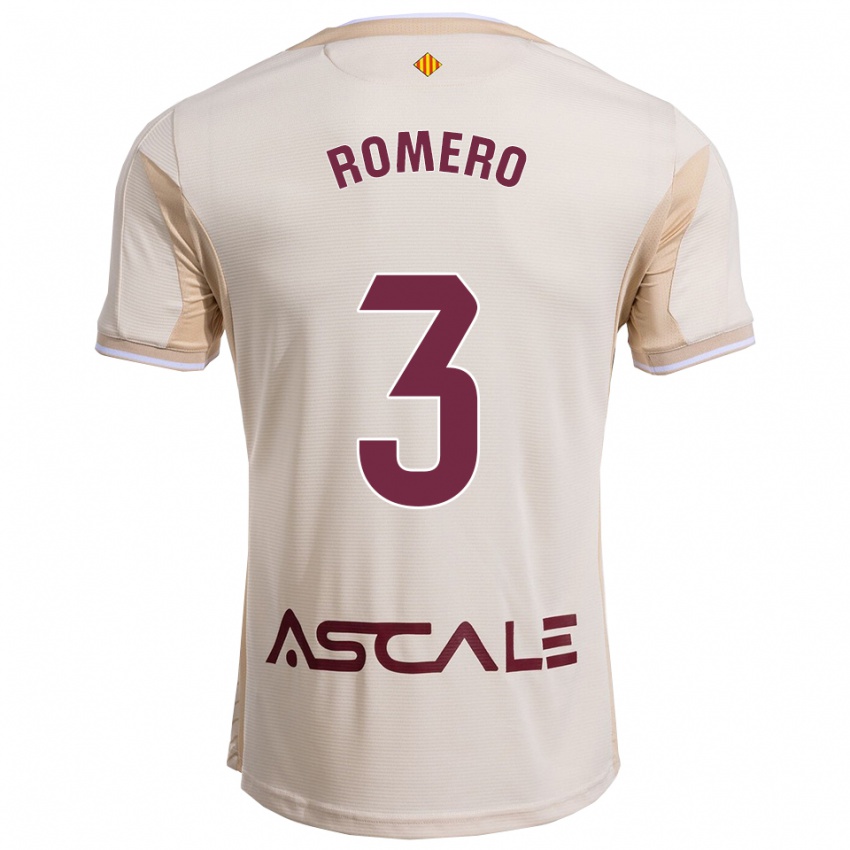 ילדים כריסטו רומרו #3 לבן שמנת בורדו הרחק ג'רזי 2025/26 חולצה קצרה