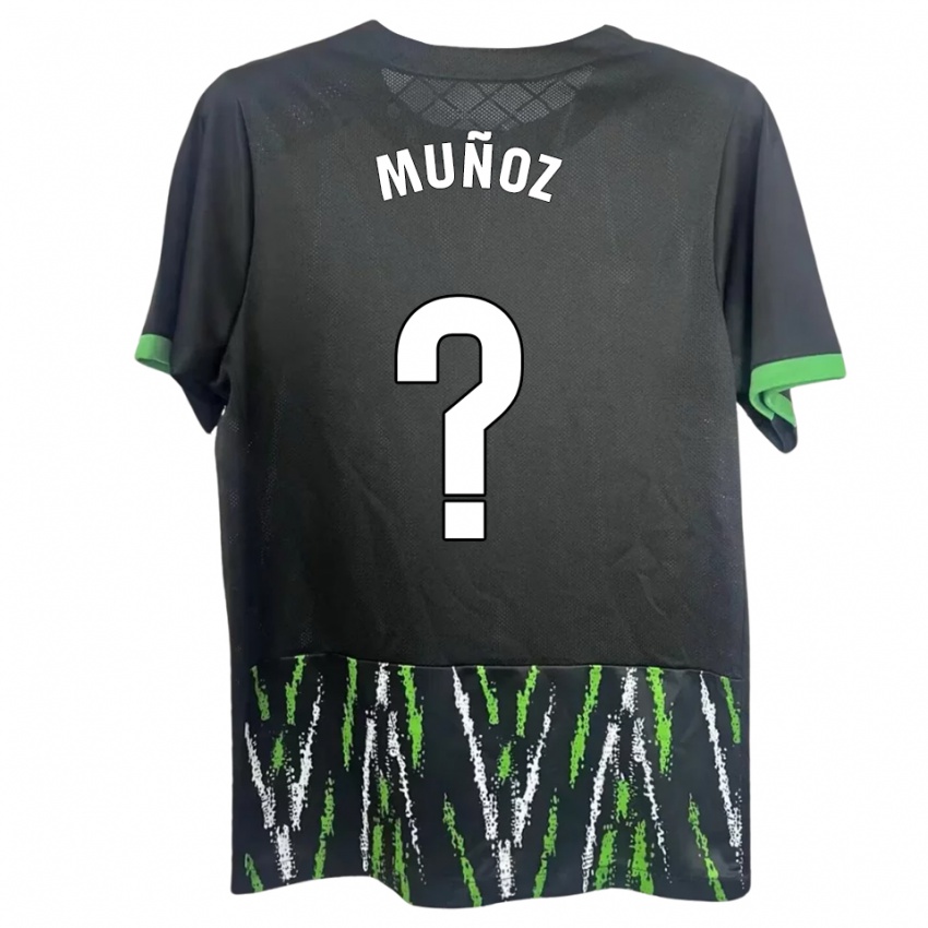 ילדים Ismael Muñoz #0 שחור ירוק הרחק ג'רזי 2025/26 חולצה קצרה