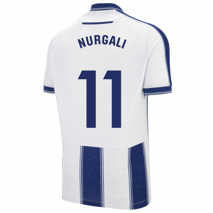 ילדים Aldiyar Nurgali #11 כחול נייבי לבן הרחק ג'רזי 2025/26 חולצה קצרה