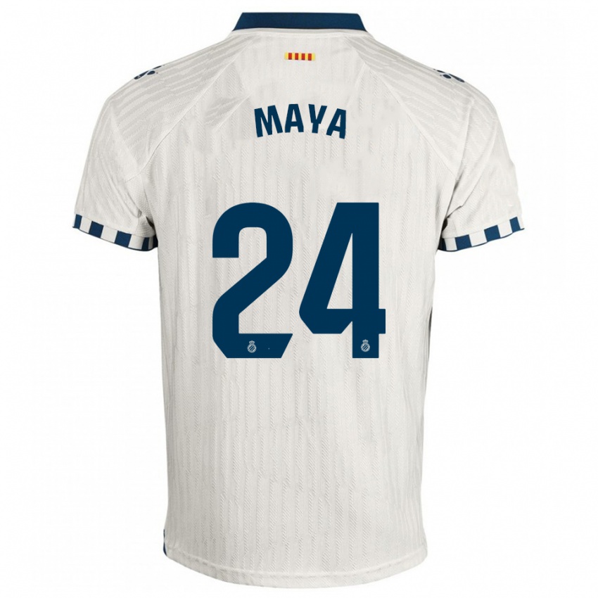 ילדים Rubén Maya #24 לבן כחול הרחק ג'רזי 2025/26 חולצה קצרה