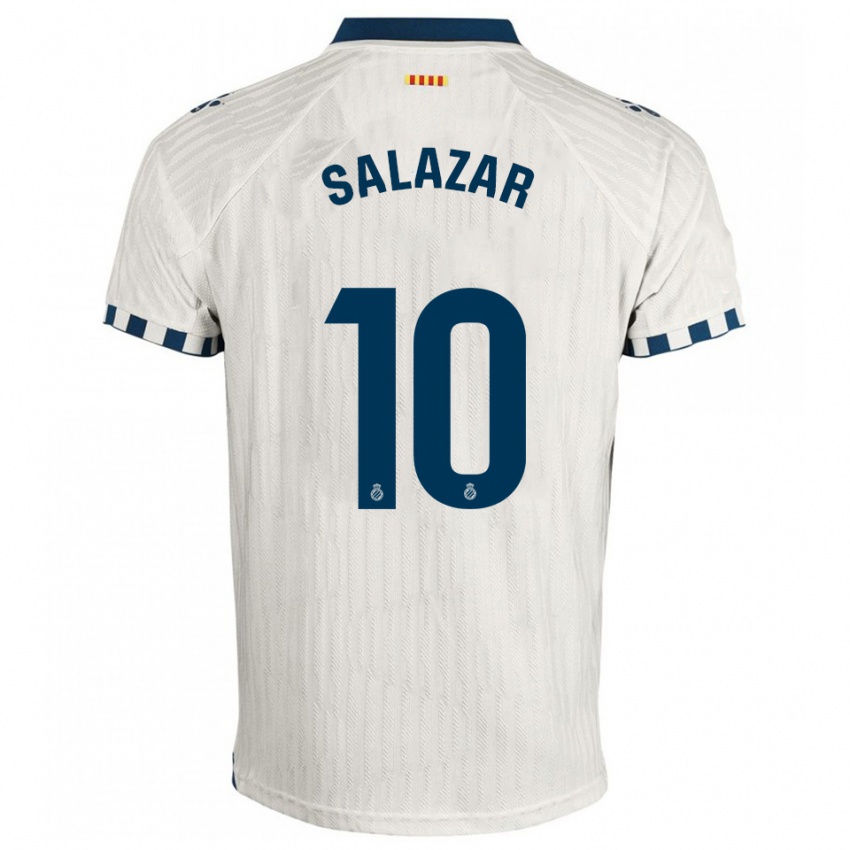 ילדים Leo Salazar #10 לבן כחול הרחק ג'רזי 2025/26 חולצה קצרה