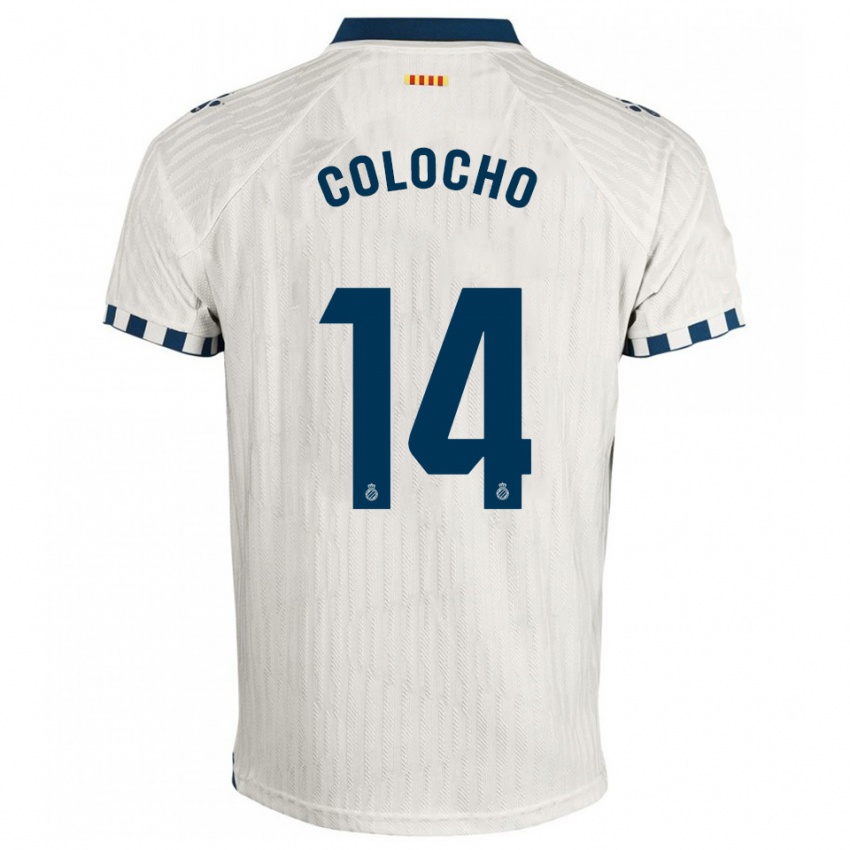 ילדים Itzel Colocho #14 לבן כחול הרחק ג'רזי 2025/26 חולצה קצרה