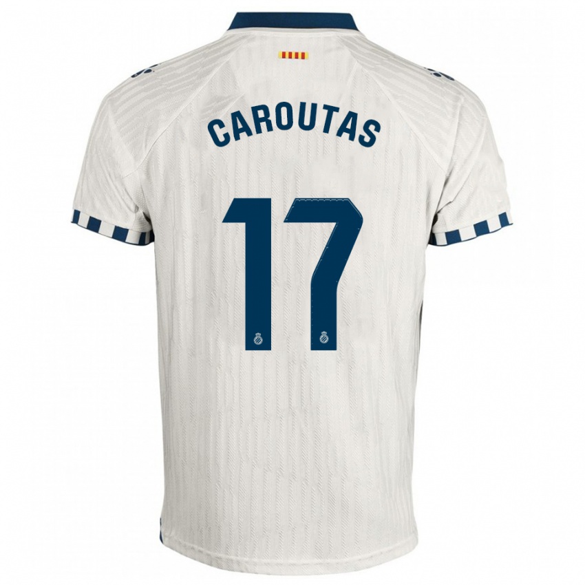ילדים Tim Caroutas #17 לבן כחול הרחק ג'רזי 2025/26 חולצה קצרה
