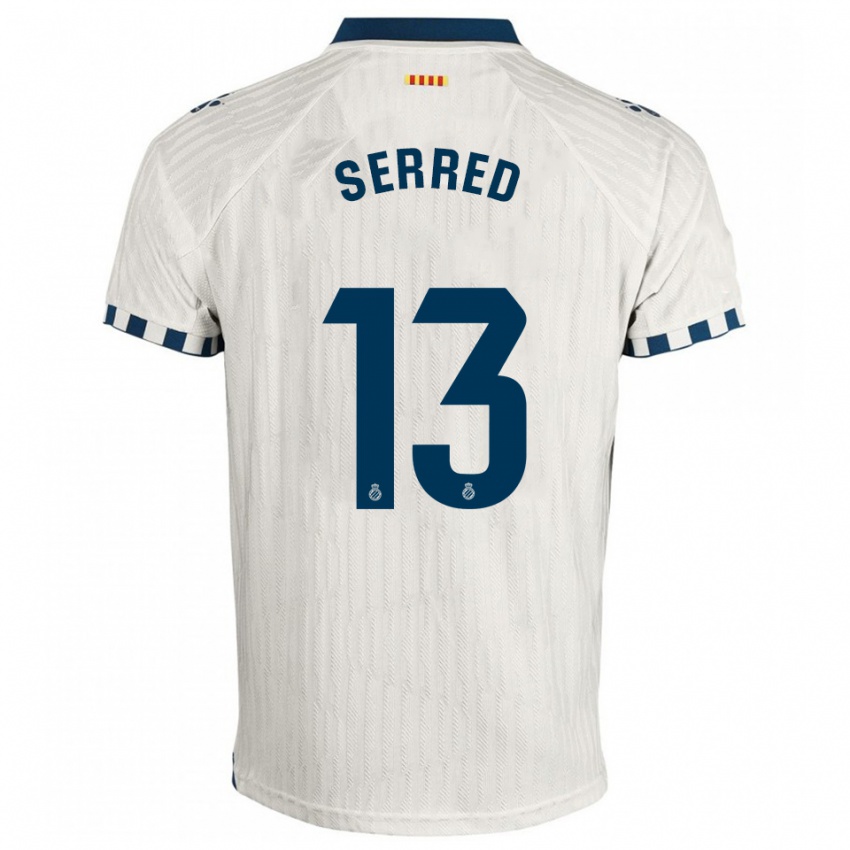 ילדים Llorenç Serred #13 לבן כחול הרחק ג'רזי 2025/26 חולצה קצרה
